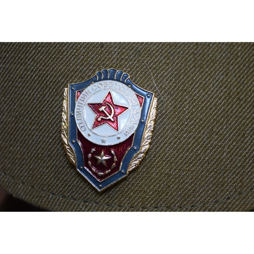 Soviet Russian Afghanka Hat Soldier Cap Military Hat 56 USSR + PINS